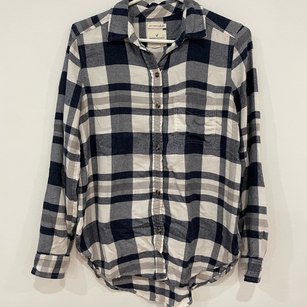 AE Oversized Flannel Shirt